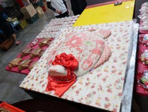 龍門村安良廟元宵祈龜祭品_肪片龜